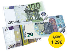 Poznámkový blok eurobankovky